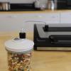Nesco Premium Vacuum Sealer Kit featuring LiquidLock™, Includes large variety of Bags and Rolls VS-22LB, Built-in Canister Sealing Function