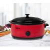NESCO 4816-12, Roaster Oven with Porcelain Cookwell, Red, 6 quart, 750 watts(Red)