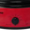 NESCO 4816-12, Roaster Oven with Porcelain Cookwell, Red, 6 quart, 750 watts(Red)