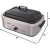 NESCO 4816-12, Roaster Oven with Porcelain Cookwell, Red, 6 quart, 750 watts(Silver)