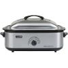 NESCO 4816-12, Roaster Oven with Porcelain Cookwell, Red, 6 quart, 750 watts(Stainless Steel)