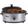 NESCO 4816-12, Roaster Oven with Porcelain Cookwell, Red, 6 quart, 750 watts(Stainless Steel)