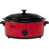 NESCO 4816-12, Roaster Oven with Porcelain Cookwell, Red, 6 quart, 750 watts(Red)