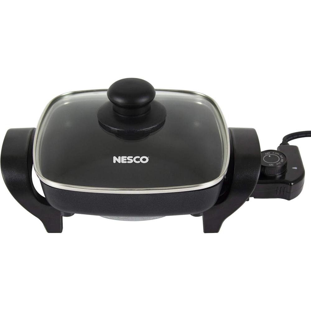 imageNESCO ES08 Electric Skillet Black 8 inch 800 watts8 Inch