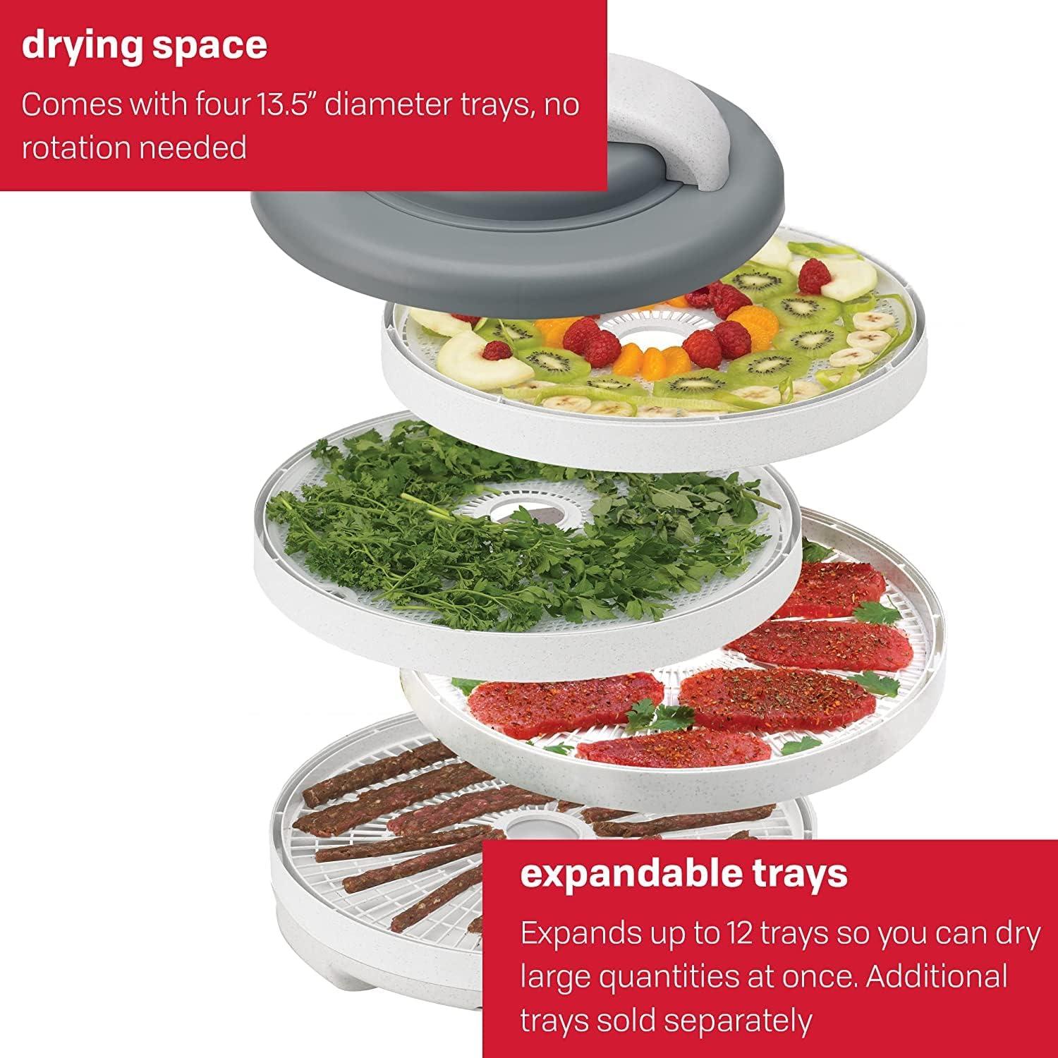 imageNesco FD60 Snackmaster Express Food Dehydrator Nesco LT2SG Snackmaster AddaTray Set of 2Dehydrator AddATray