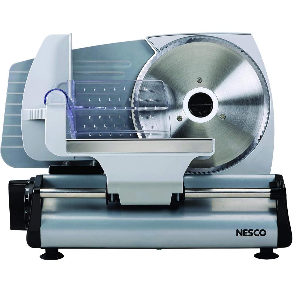 image:imageNESCO FS200 Food Slicer Gray Aluminum with 75 inch Stainless Steel Blade 180 watts One Size